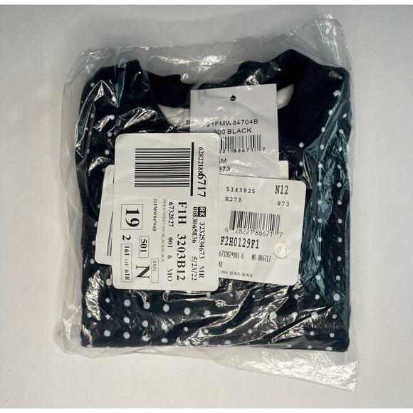 Baby Girls Sweatshirt Black with White Polka Dots ~ 6 MO ✨NEW✨ Miles The Label - Picture 5 of 5